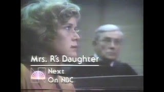 Mrs. R's Daughter 1979 NBC Movie Promo