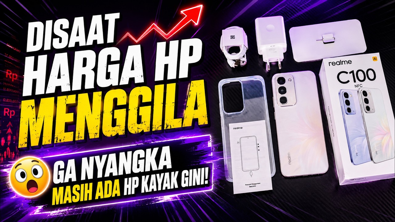 HP 8000 MAH HARGA 3 JUTAAN🔥 Unboxing & Hands on realme C100 Resmi Indonesia