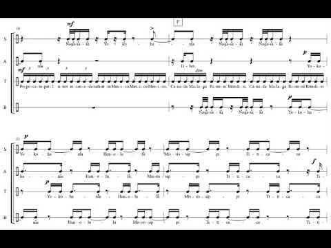 Ernst Toch - Geographical Fugue for SATB Choir (1930) [Score-Video]