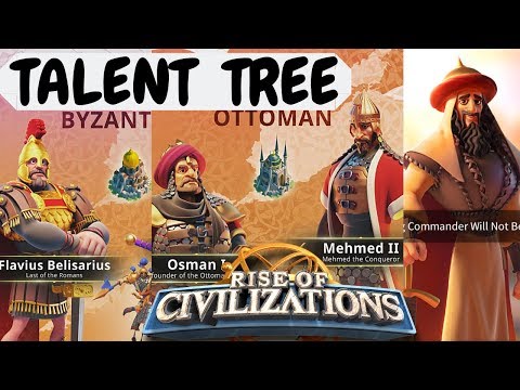 NEW TALENTS TREE - BELISARIUS - BAIBARS - OSMAN I - MEHMED II - Rise of Kingdoms