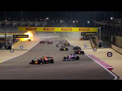 Grosjean crash team radio while in burning car