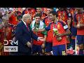 HISTORIC MOMENT Trump Infantino Present Spain With World Cup Trophy After Historic Final AD15