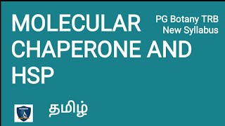 Molecular Chaperone & HSP in Tami | Molecular Biology| Botany I PG TRB New Syllabus