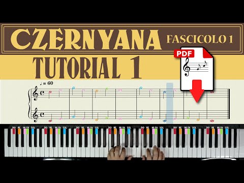 Czernyana Volume 1 - piano tutorial, exercise 1 with downloadable PDF score