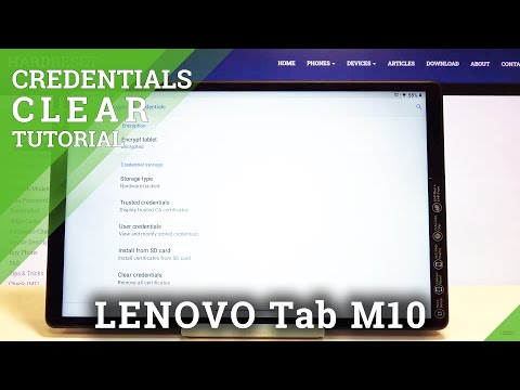 How to Clear Credentials in LENOVO Tab M10 – Remove Credentials