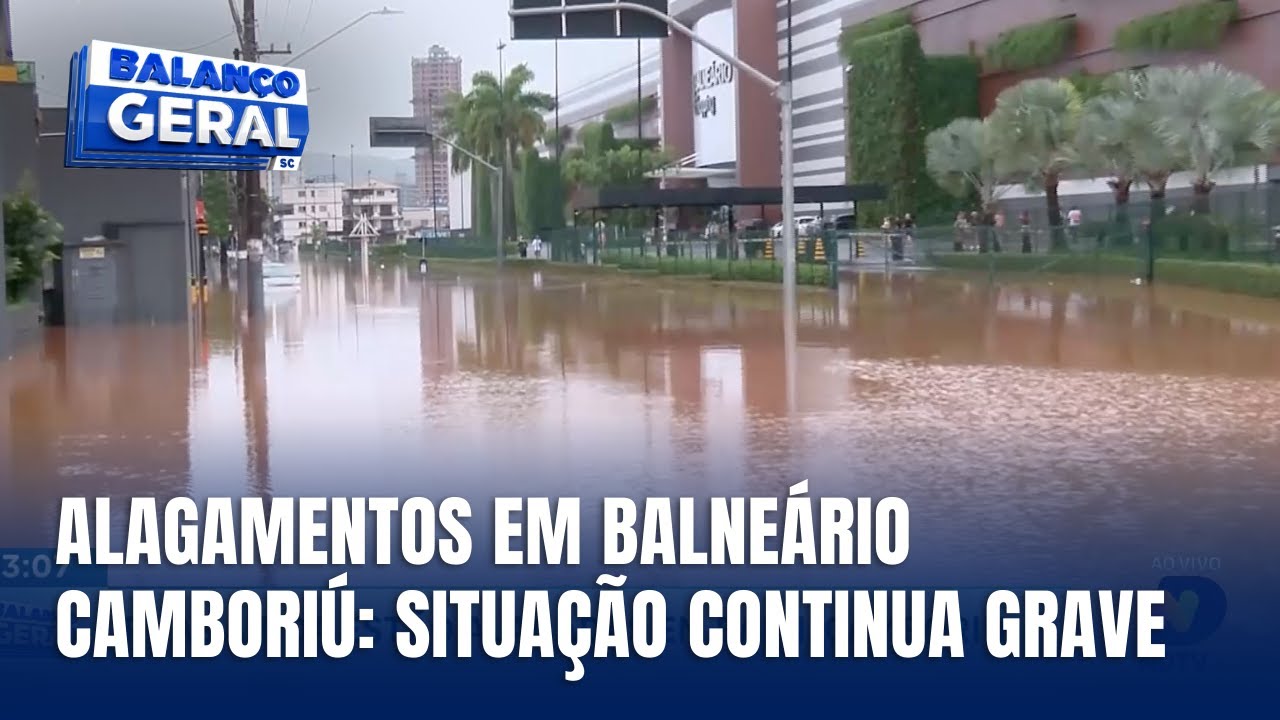 Ruas de Balneário Camboriú continuam alagadas