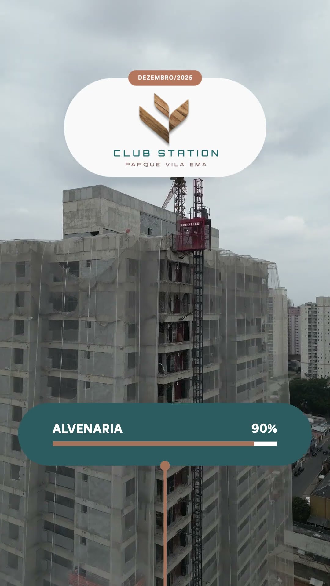Evolução de Obras Dezembro | Club Station Vila Ema
