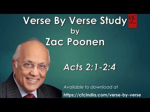 3. Acts 2:1 to 2:4 - Zac Poonen - Verse By Verse Study
