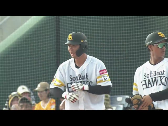 【ファーム】ホークス・石塚綜一郎 三遊間を破って同点タイムリーヒット!! 2024年8月4日 福岡ソフトバンクホークス 対 広島東洋カープ