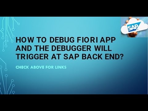 How to Debug a Fiori App in SAP