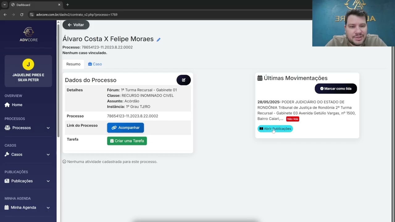 Analisar Publicações - Advcore Academy