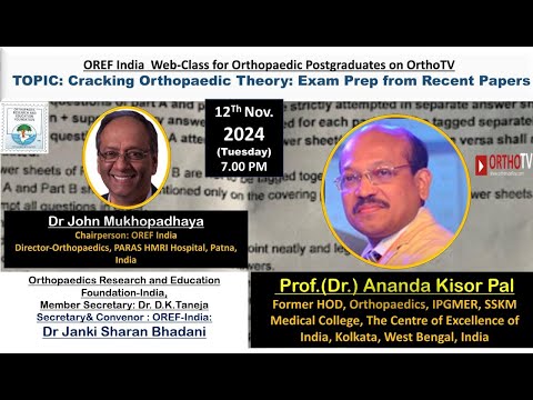 OREF on OrthoTV – Cracking Orthopaedic Theory: Exam Prep from Recent Papers