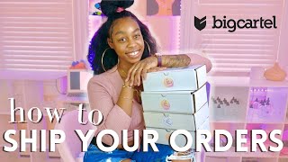 HOW TO SHIP ORDERS FROM HOME BIG CARTEL| How To Ship Orders PIRATE SHIP | Pack Orders With Me 2023