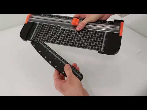 Резак для бумаги - триммер Paper Cutter с сантиметровой и дюймовой линейкой разметкой угла - фото 1 - id-p2871760778