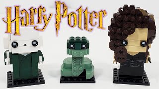 YouTube thumbnail: LEGO BrickHeadz Review: 40496 Lord Voldemort, Nagini & Bellatrix Lestrange (2021 Set) The Bad Guys!