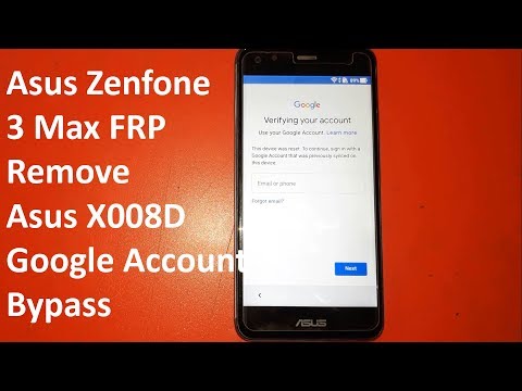 Asus X008D Zenfone 3 Max FRP/Google Account Bypass 7.0