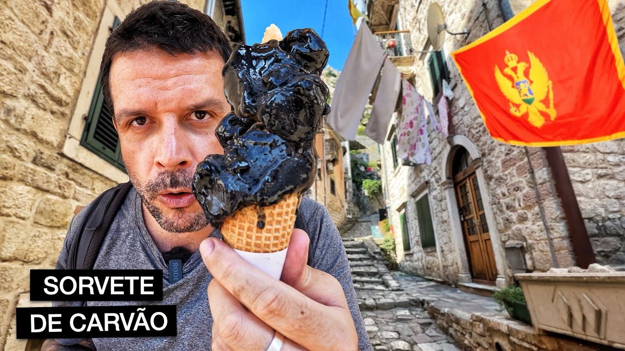 Provando COMIDAS DE RUA em Montenegro 😮 🇲🇪