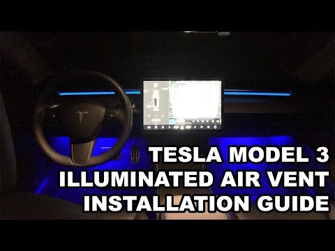 Tesla Model 3 - EL-Tape Illuminated Air Vent Installation Guide