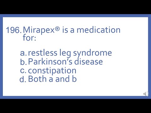 Top 200 Drugs Practice Test Question - Mirapex is a medication for: