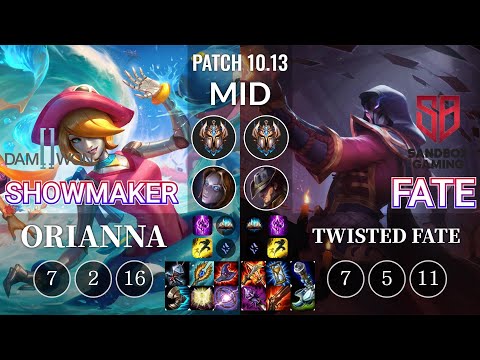 DWG ShowMaker Orianna vs SB FATE Twisted Fate Mid - KR Patch 10.13