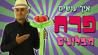 איך עושים פרח מבלונים