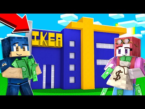 SPENDIAMO 10.000€ NEL NUOVO NEGOZIO DI IKEA! - MINECRAFT *VITA IN CITTÀ*