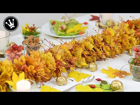 Herbstschmuck für den Tisch - Jetzt fallen die Blätter