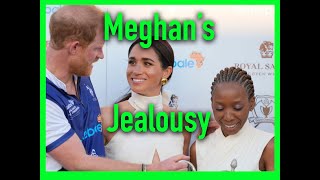 MEGHAN'S STRANGE REACTIONS to a  BEAUTIFUL WOMAN and HER & HARRY'S BEHAVIOUR at POLO MATCH