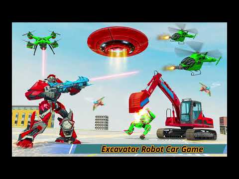 Excavator Robot Car Game: Dino