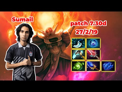 Sumail Invoker Mid - DOTA 2 7.30d - MMR rank - Dota2 Gameplay [Learn To PRO dota2]