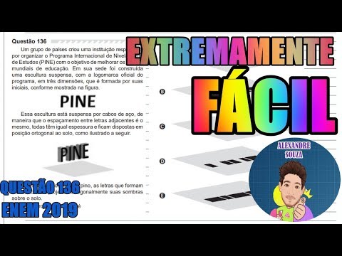 questão 136 prova AZUL: Enem 2019: questão do letreiross