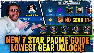 NEW Lowest Gear 7 Star Padme Unlock 2021 F2P Guide! NO GEAR 11+ | Tier 7 Aggressive Negotiations