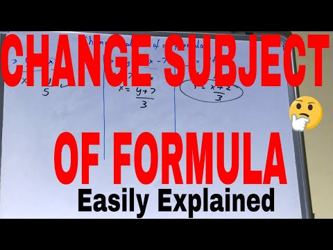 Change subject of formula|How to solve change of subject formula|Rearrange formula to change subject