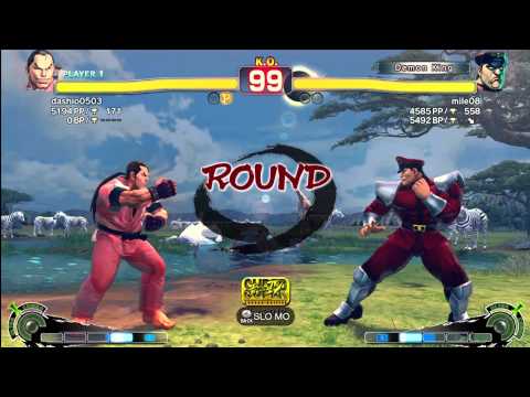 Dashio (Dan) vs mile08 (Bison) - AE 2012 Match *1080p HD*