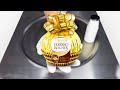 Grand Ferrero Rocher Ice Cream Rolls Oddly Satisfying Sounds Mega Size Chocolate Snacks ASMR