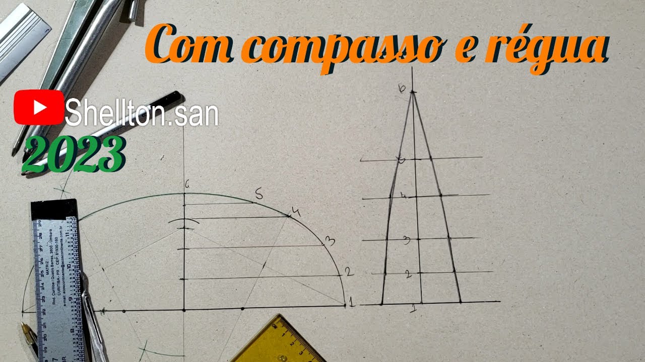 Traçado de Cúpula Elíptica  com o compasso e régua