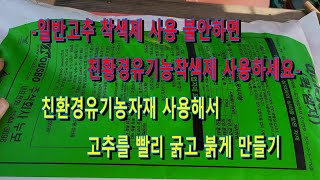 늦고추 빨리 붉게 만들어주는 친환경유기농 착색제가 있습니다