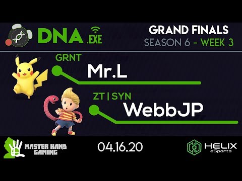 DNA.EXE S6:W3 - GRNT | Mr.L (Pikachu) Vs. ZT | SYN | WebbJP (Lucas) - Grand Finals