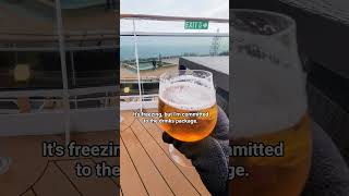 It’s freezing, but I’m committed to the package  #iceicebaby #cruiselife #short