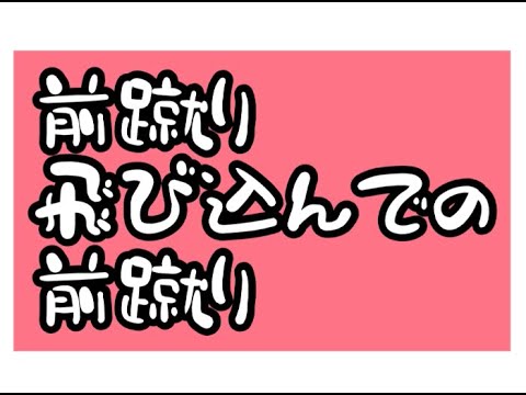 前蹴り・飛び込み前蹴り:練習参考用動画