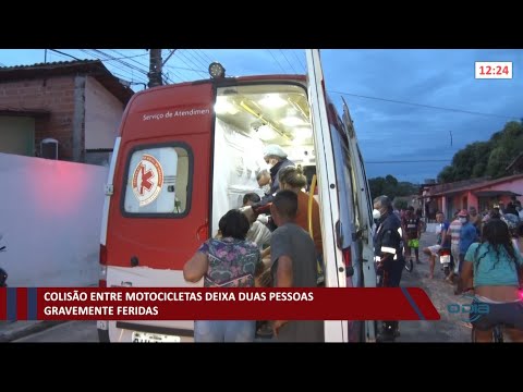 Colisão entre motocicletas deixa dois condutores gravemente feridos no bairro Mafrense 29 03 2021