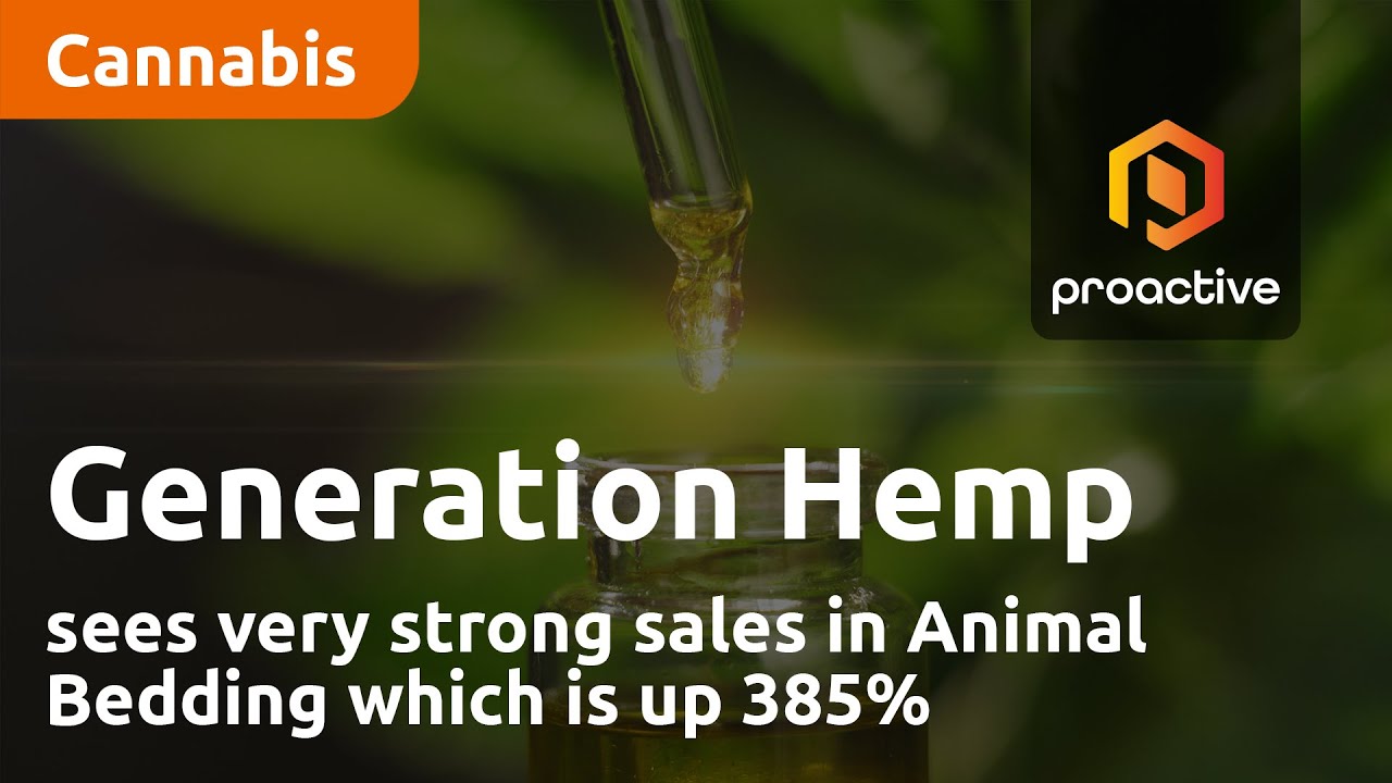 Generation Hemp sees very strong sales in Animal Bedding which is up 385%