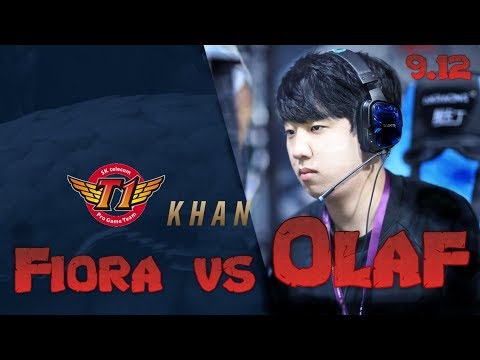 SKT Khan - Fiora vs Olaf Top - LoL Season 9 KR Ranked | League Of Legends