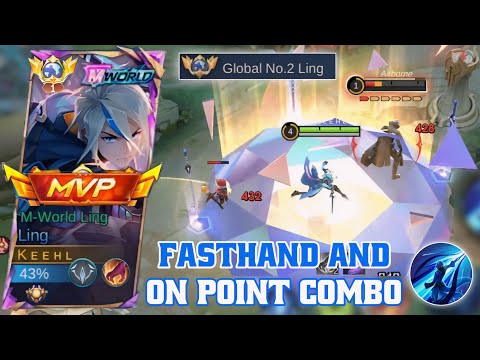 LING FASTHAND & ON POINT DASH COMBO! TOP GLOBAL LING SOLO RANK GAMEPLAY - MOBILE LEGENDS