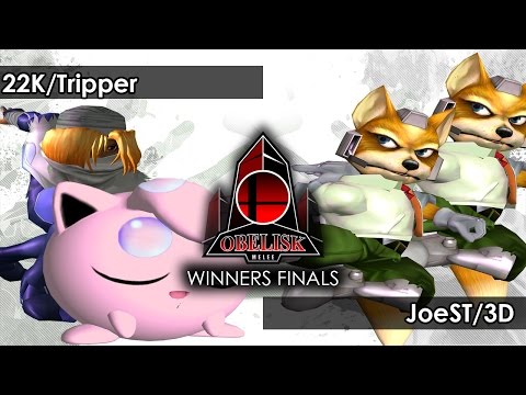Melee: 22K/Tripper V JoeST/3D - Obelisk 40 Tournament SSBM