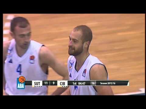 Great block by Spasojević on Florence! (Sutjeska - Cibona, 7.11.2015)