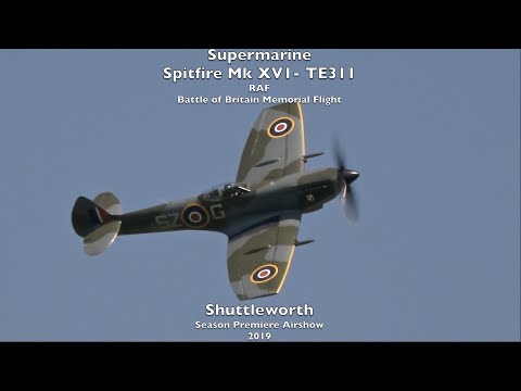 RAF  'Polish Wing' Spitfire Mk XVI - TE311 - Shuttleworth Season Premier Airshow 2019