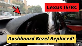 Lexus RC/IS Instrument BEZEL DASHBOARD Replacement | Fitting Lexus IS Trim Leather Onto RCF | DIY