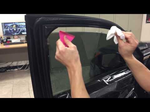 How to Install apply window tint film Precut kit on a car suv truck side door windows