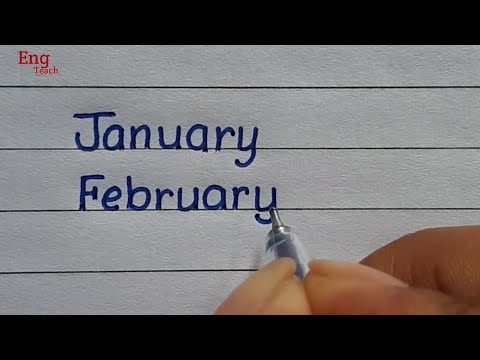 Name of twelve months | January, February to December |writing twelve months name|writing|Eng Teach